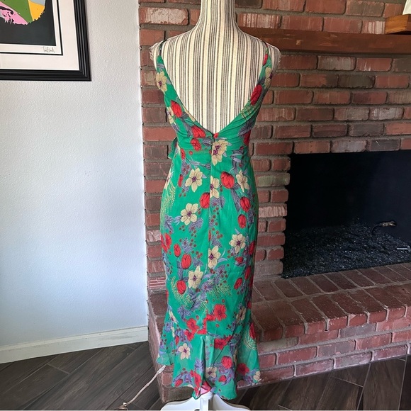 NWT Bardot Elle Hi Low Maxi Dress in Green Floral Sz 4 - Picture 6 of 9